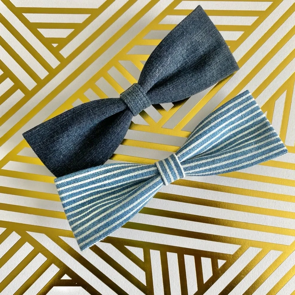 Stylish Denim Hairbows - Picture 4 of 6